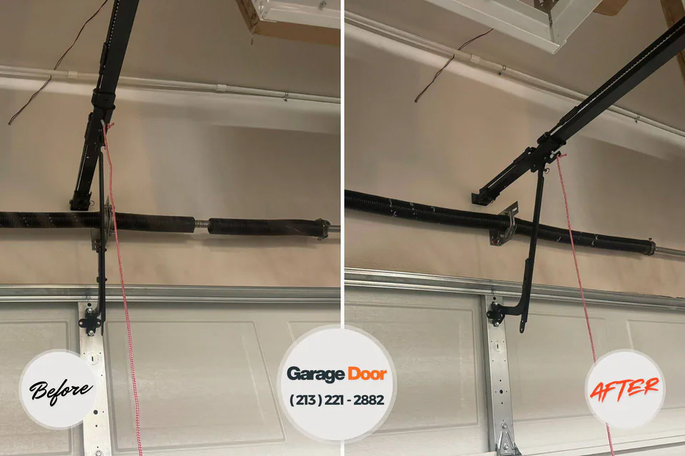 Before and after: garage door repair Pine Mountain, GA